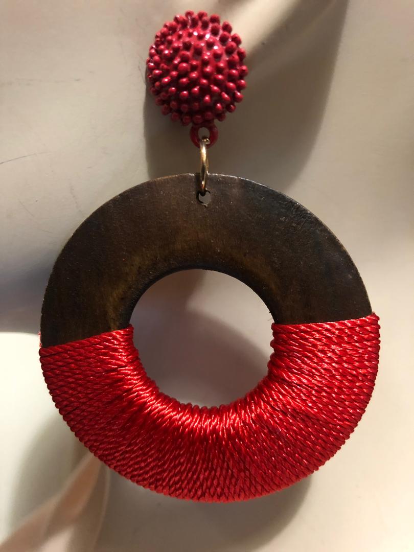 Wooden Threaded Classic Earring