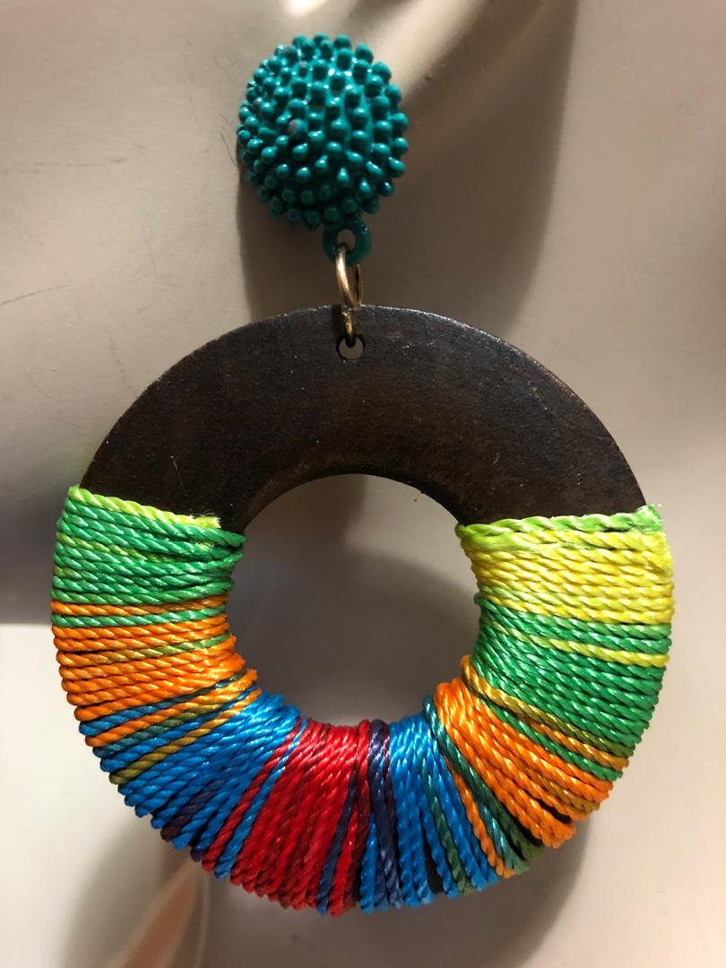 Wooden Threaded Classic Earring