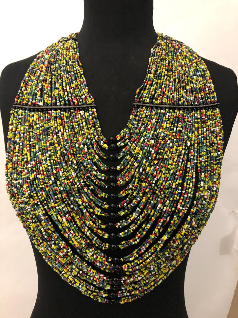 Bead Heart Necklace-Multi