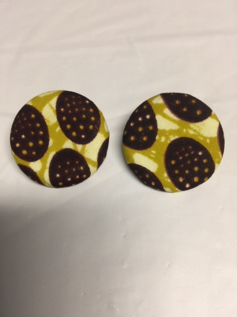 Button Flat Earrings