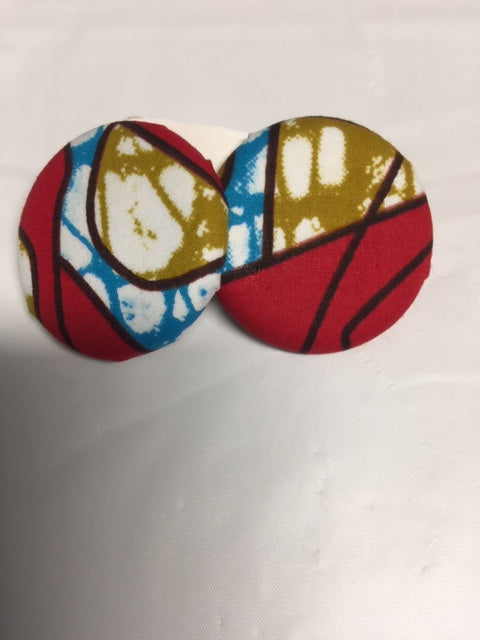 Button Flat Earrings