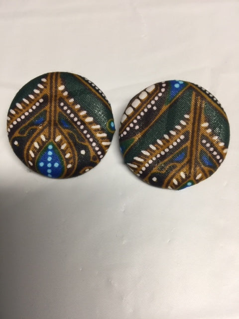 Button Flat Earrings