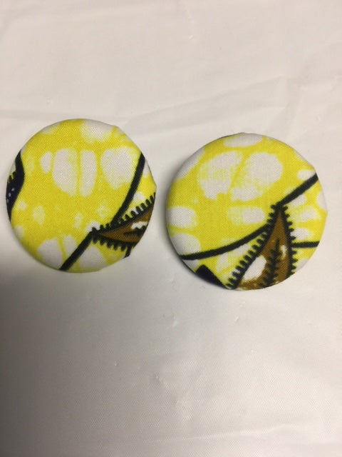 Button Flat Earrings