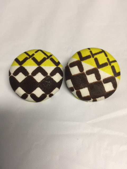 Button Flat Earrings