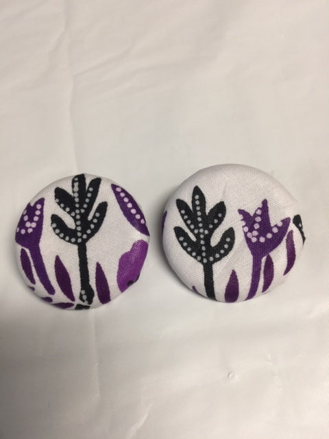 Button Flat Earrings