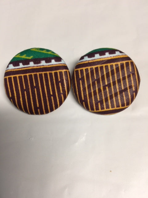 Button Flat Earrings