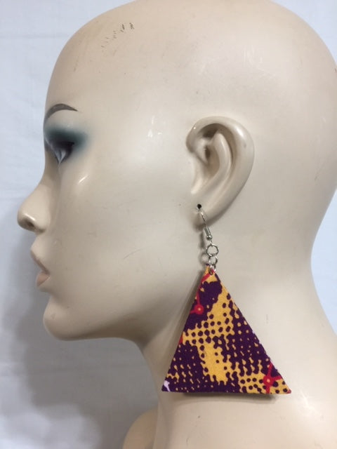 Fabric Earrings And Bangles Peach Set