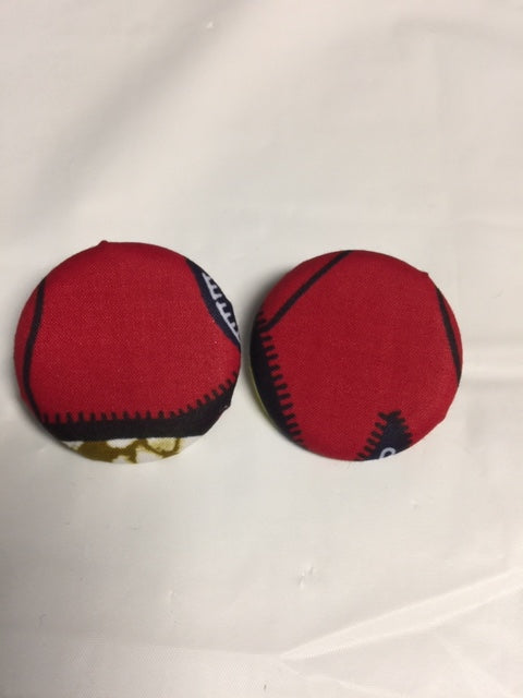 Button Flat Earrings
