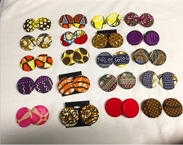 Button Flat Earrings