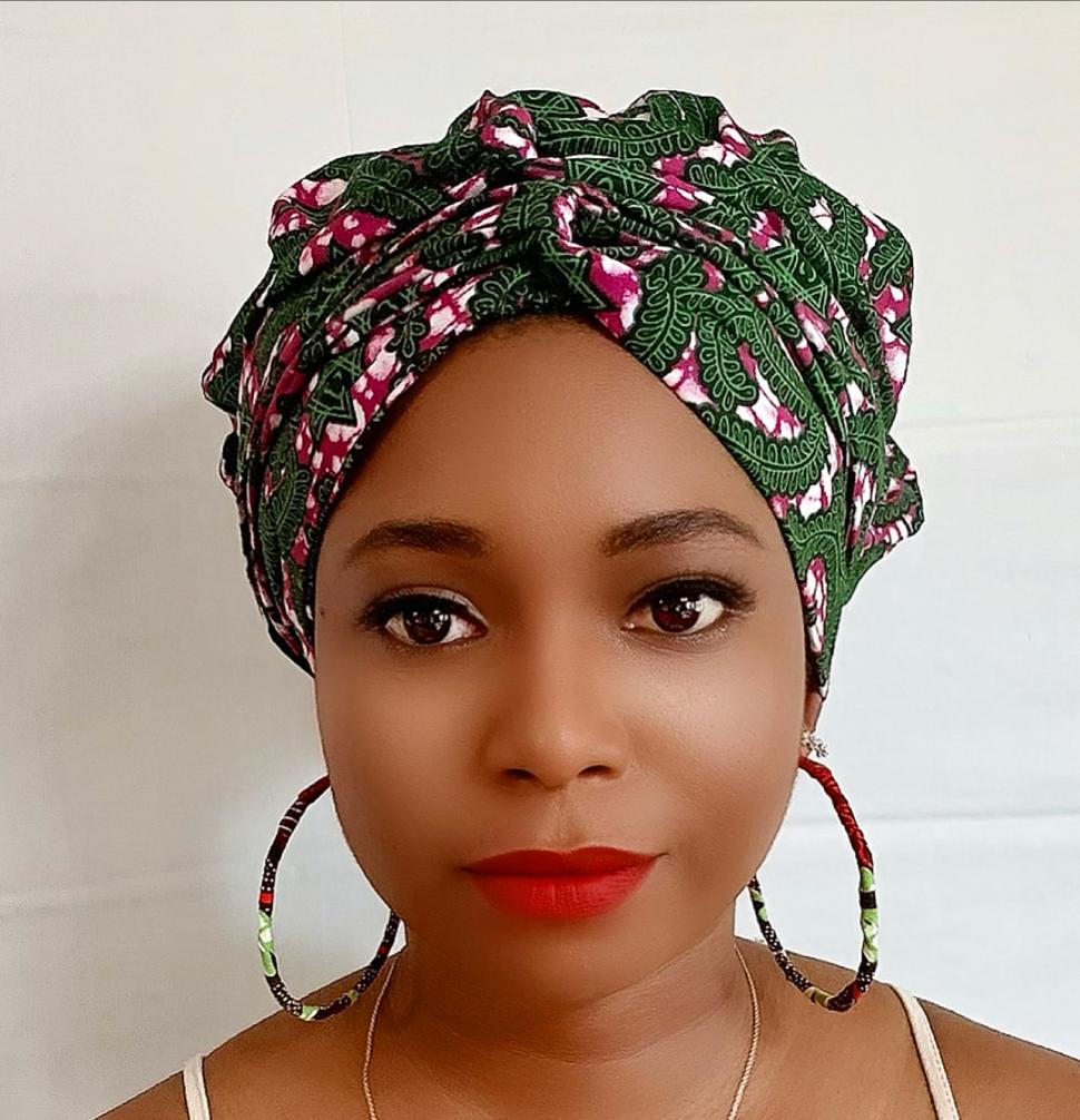Ankara Turban Head Wrap -Cadmium Green