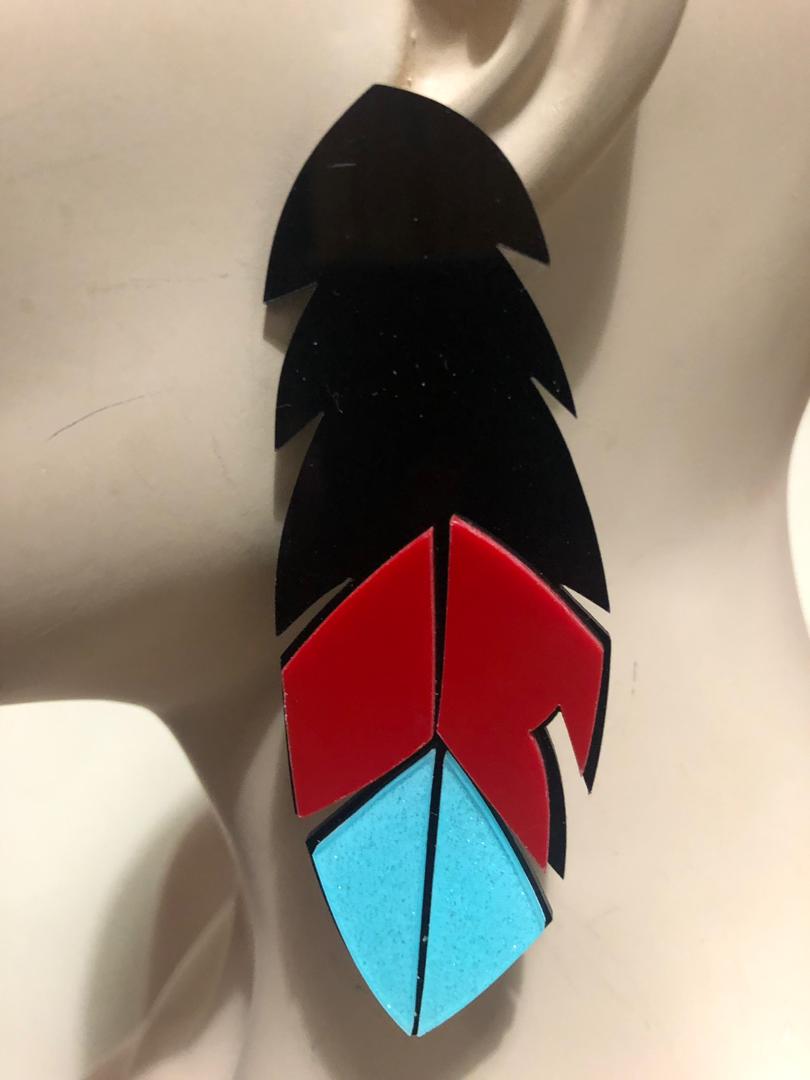 Bird Wing Costume Earrings