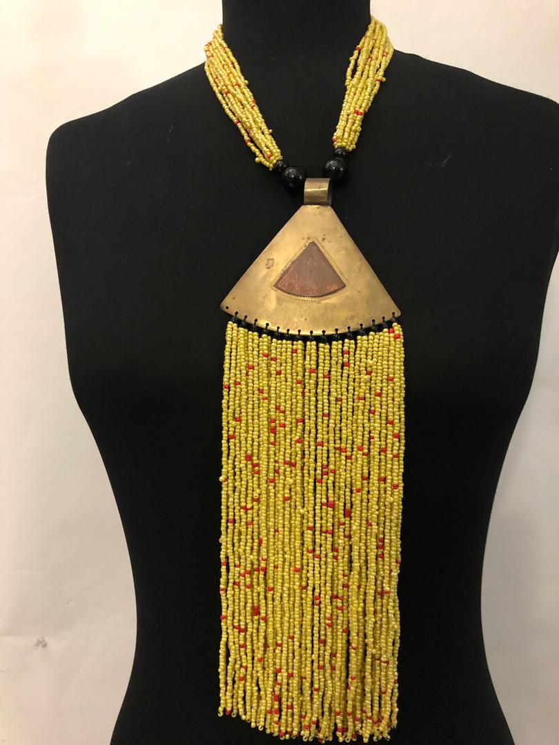Bronze Bead Drip Necklace