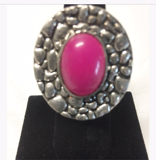 Circle Stone Free Size Rings