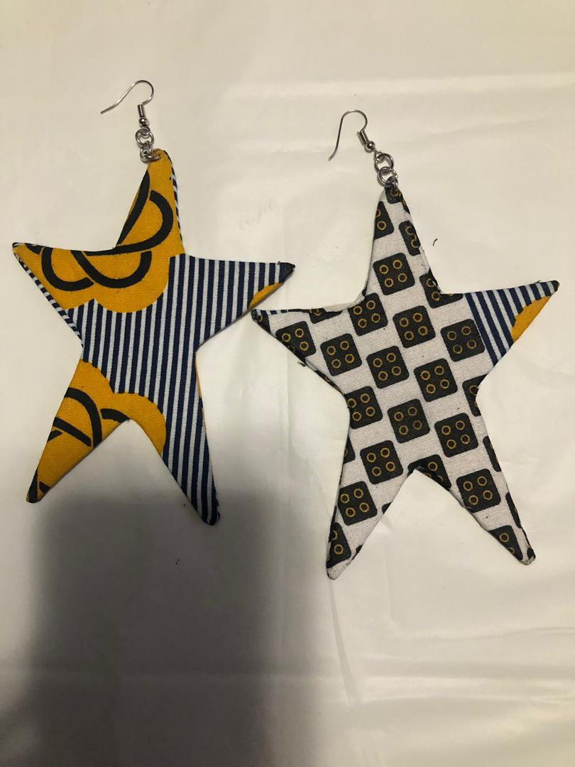 Fabric Star Earrings