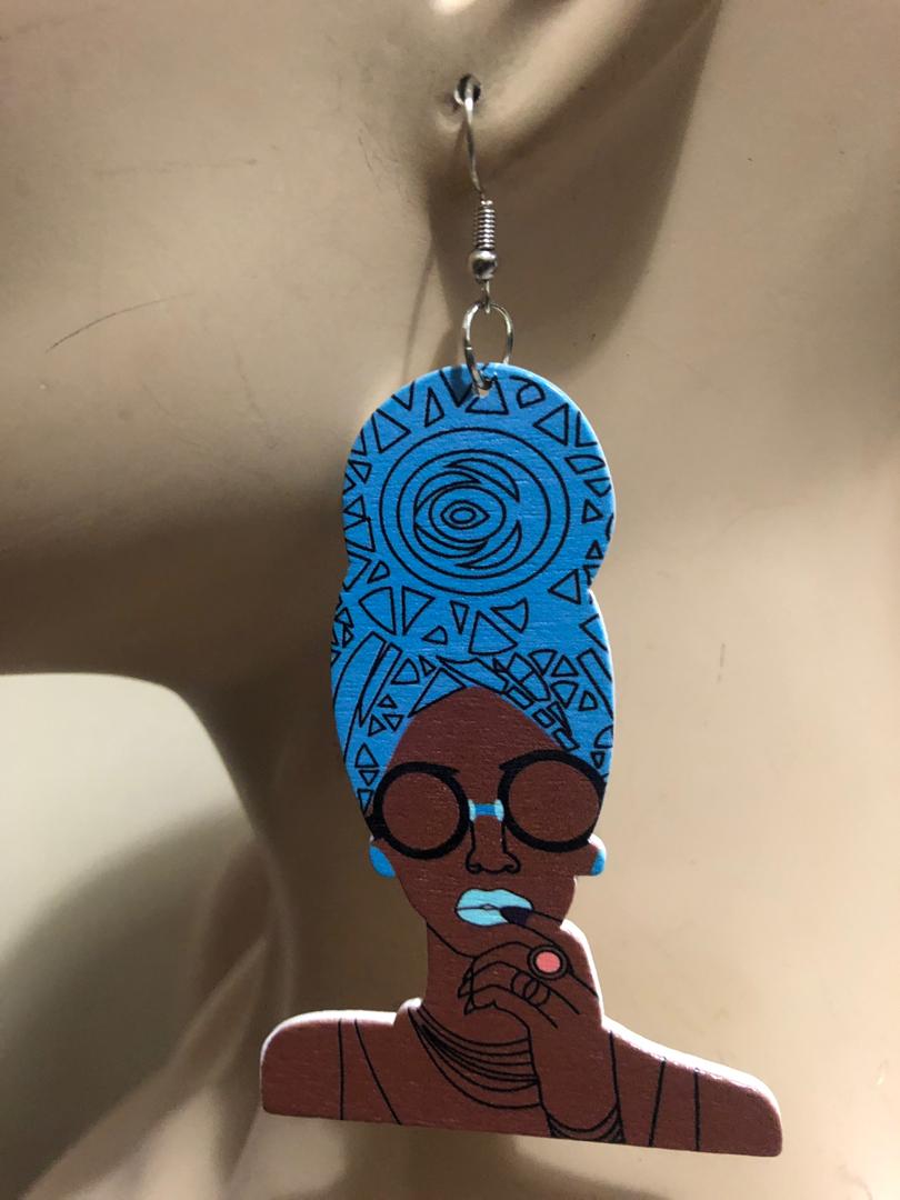 Keely Head Wood Earrings