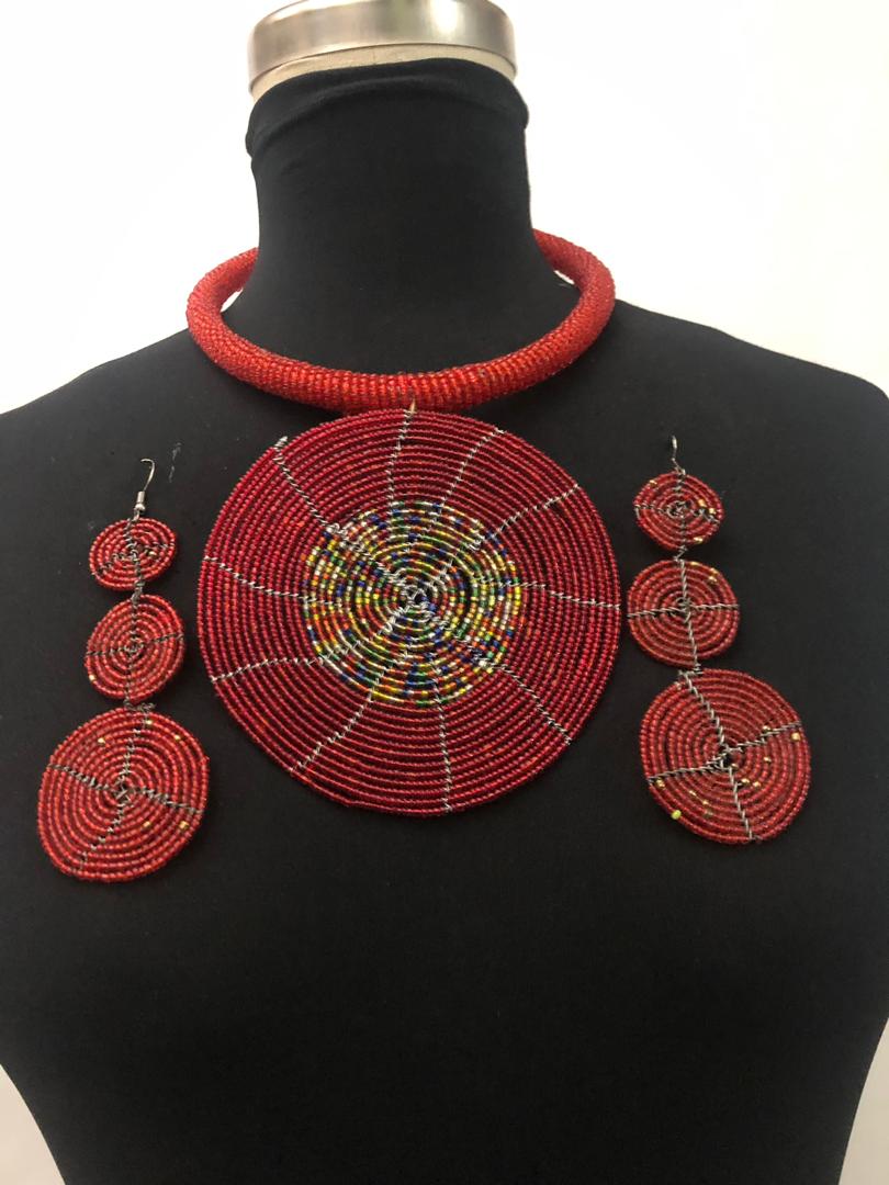 Circle Massai Necklace and Earring