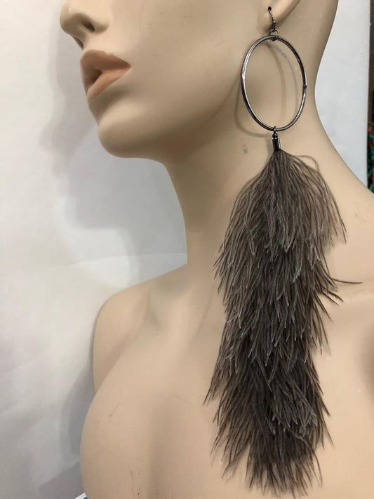 Long Feather Earrings