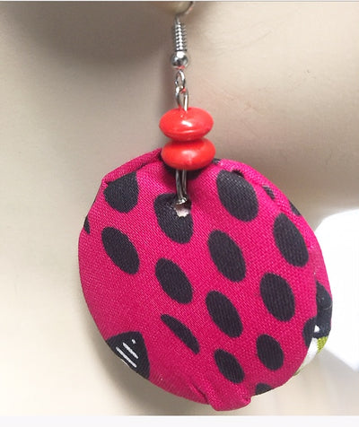 Fabric Puff Earrings
