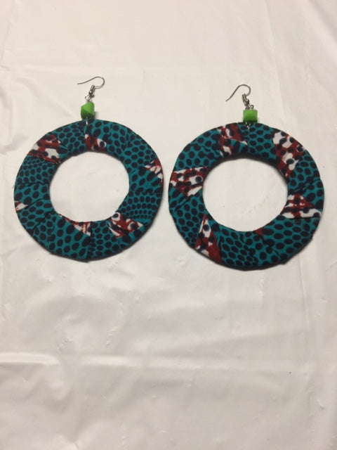 Fabric Flat Earrings-3ins