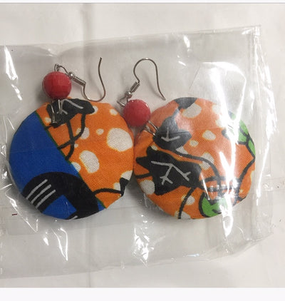 Fabric Puff Earrings