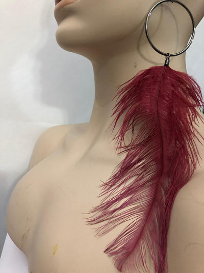 Long Feather Earrings