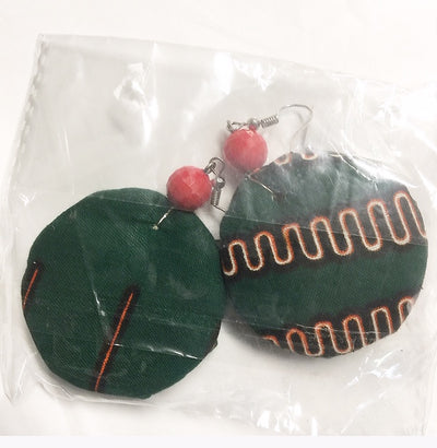 Fabric Puff Earrings