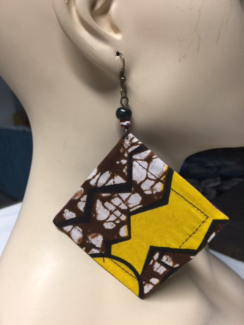 Ankara Fabric Mixed Earrings