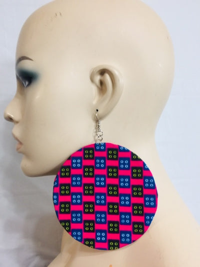 Fabric Earrings And Bangles Purple Set
