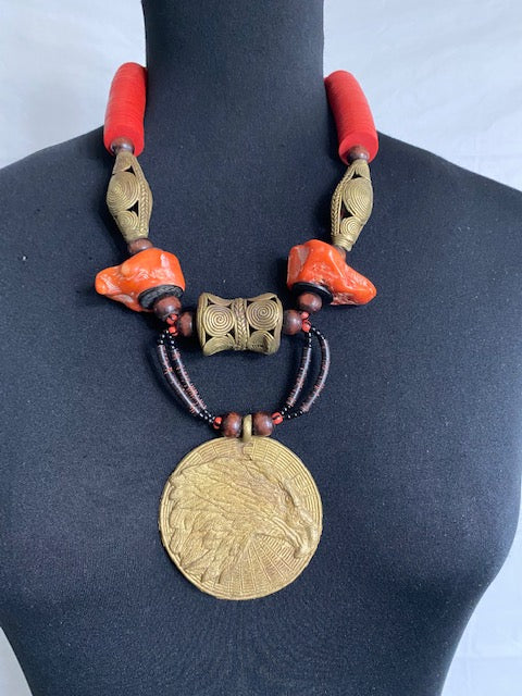 Tribal Coral Necklace