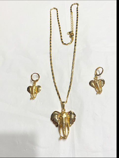 Chain African Elephant Necklaces