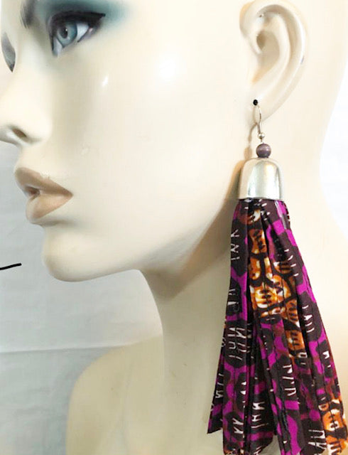 Ankara Fabric Earrings Strips