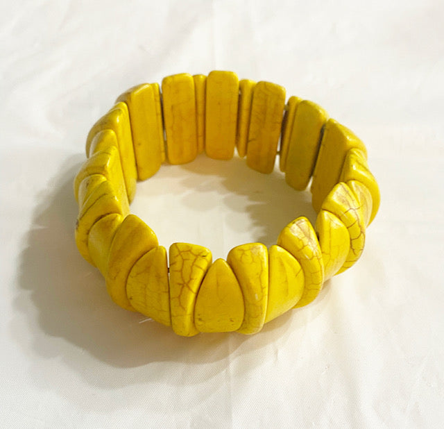 Yellow Stone Stretchy Bracelet