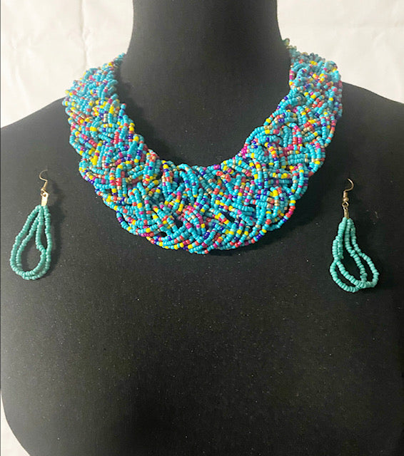 Matted Traditional Bead Choker