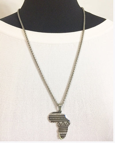 Chain African Map Necklaces