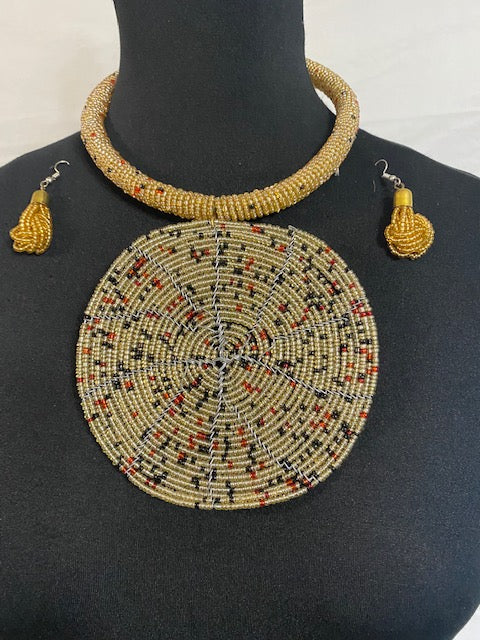 Circle Massai Necklace and Earring