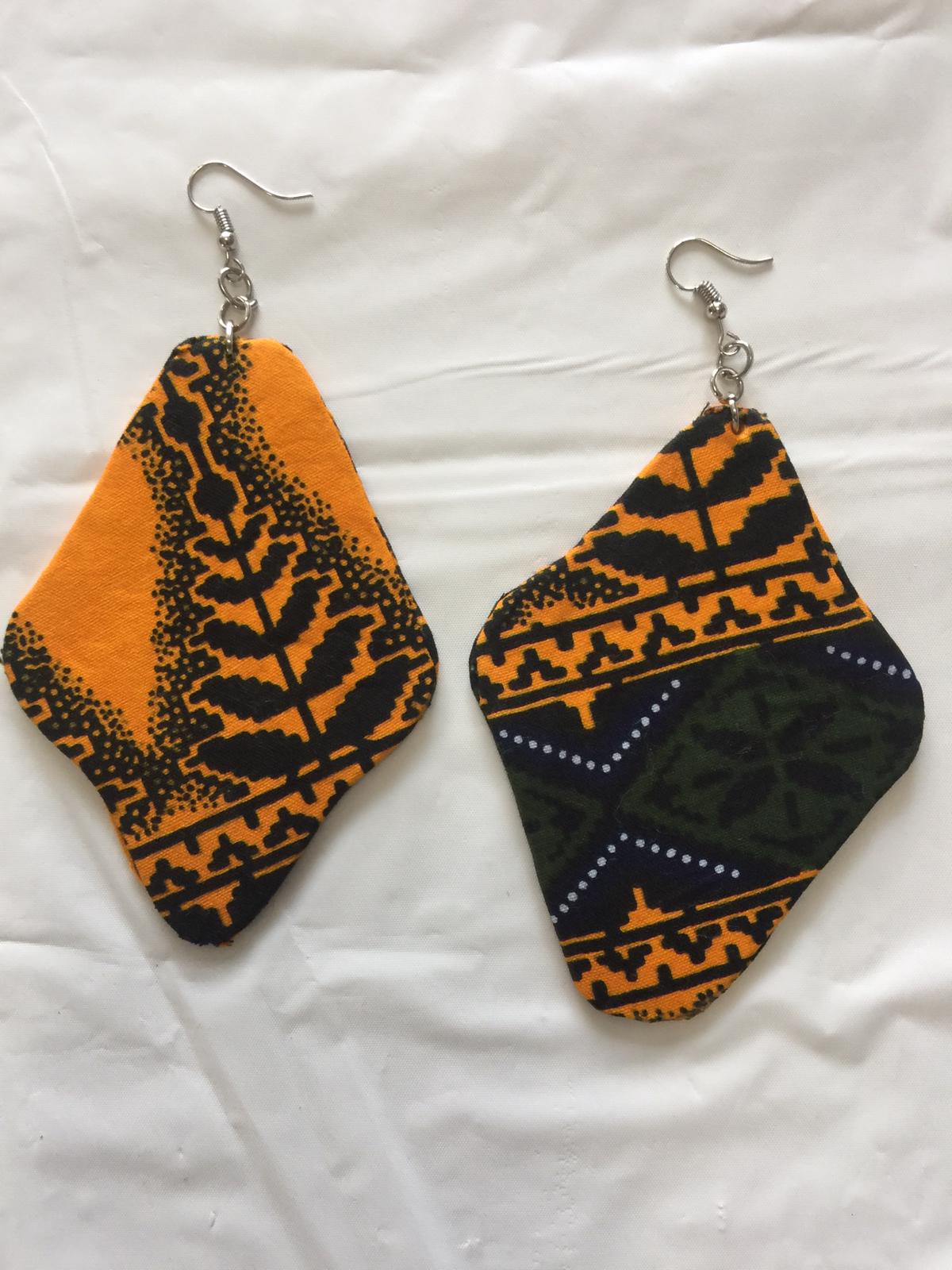 Fabric Heart Earrings