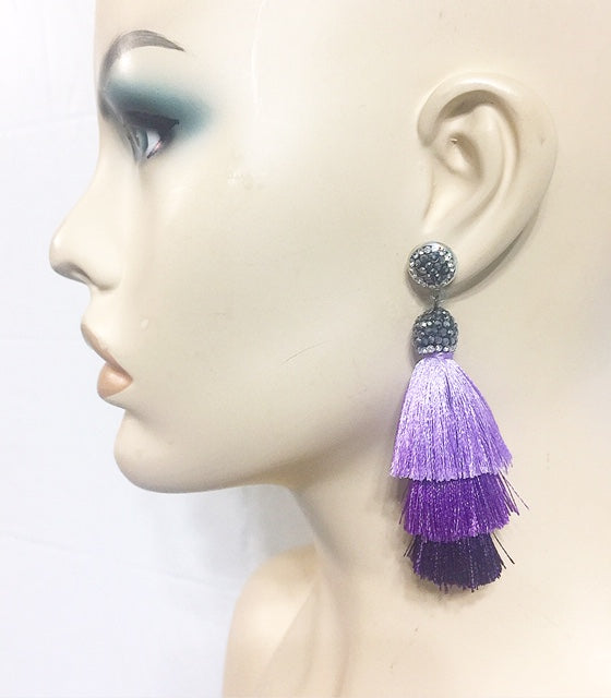 Multi Step Fringe Earrings