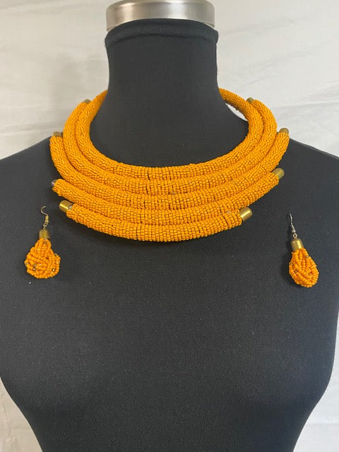 Massai Necklace  and Earrings Set