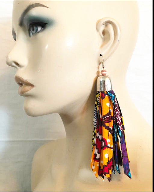 Ankara Fabric Earrings Strips