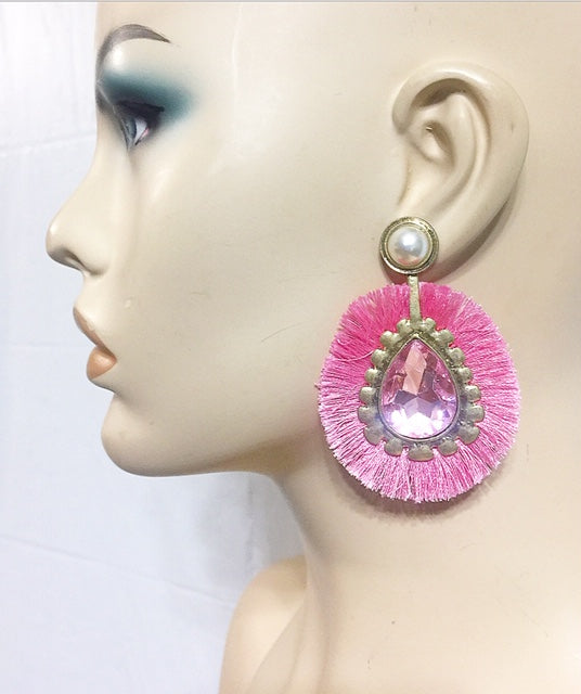 Bead Fringe Earrings