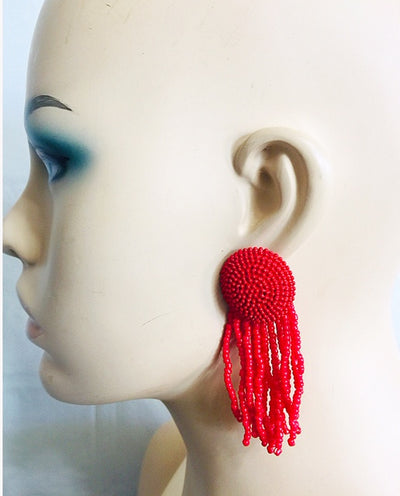 Ball Strings Bead Earrings