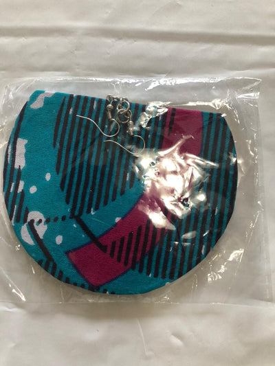 Fabric Moon Earrings