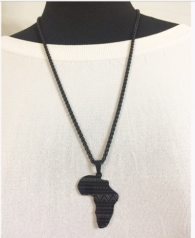 Chain African Map Necklaces