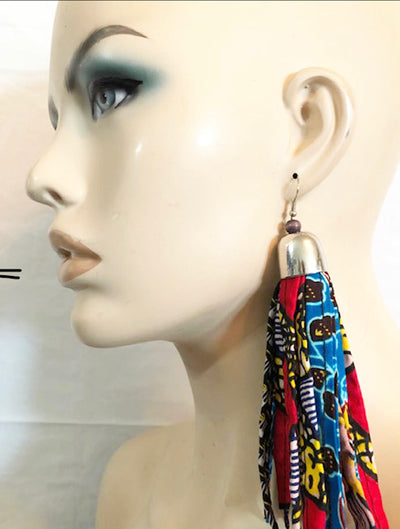 Ankara Fabric Earrings Strips