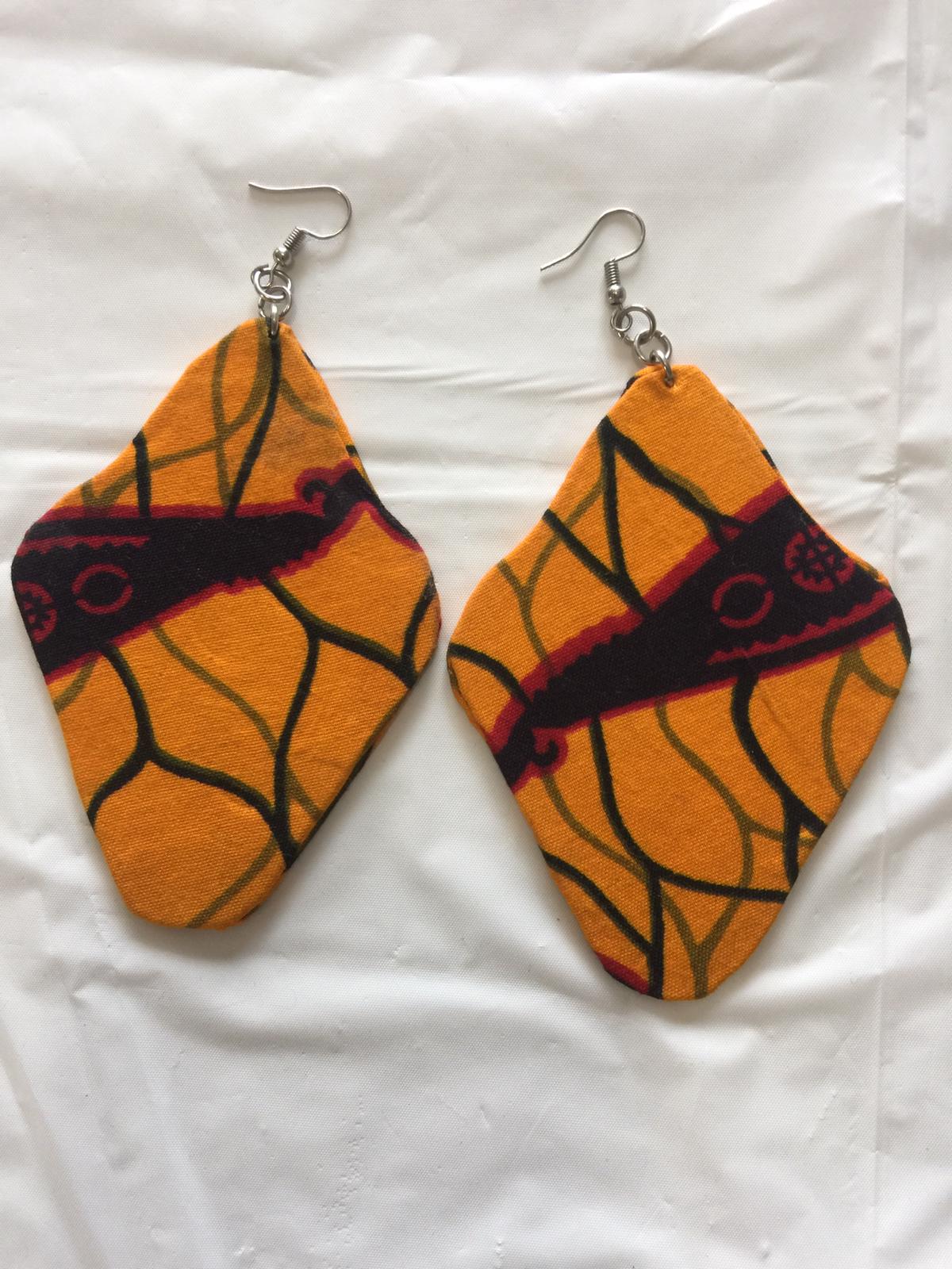 Fabric Heart Earrings