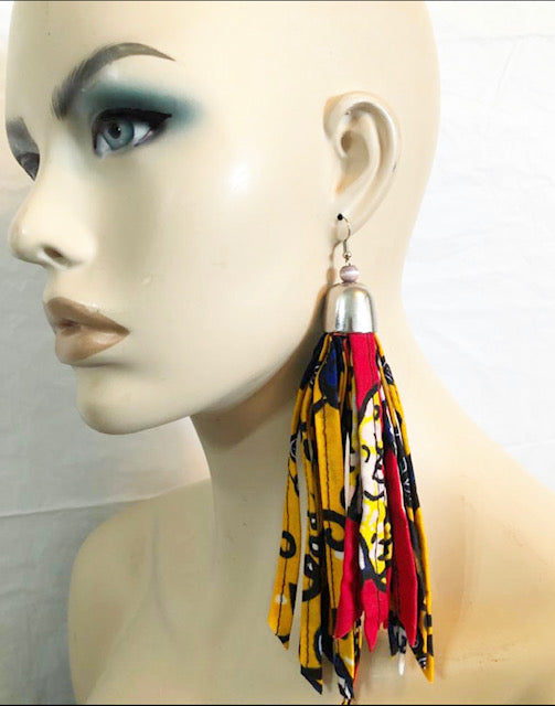 Ankara Fabric Earrings Strips