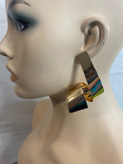 Flip-Up  Gold Earrings