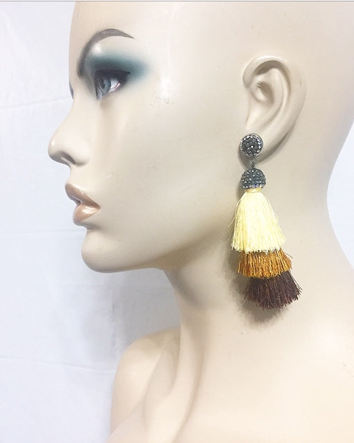 Multi Step Fringe Earrings