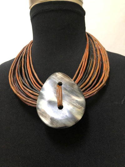 Leather Strands Necklace