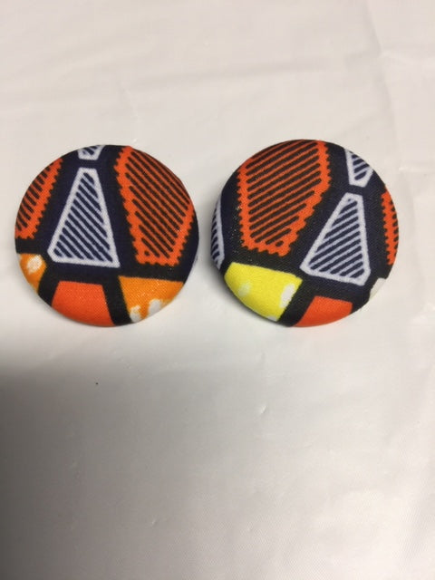 Button Flat Earrings